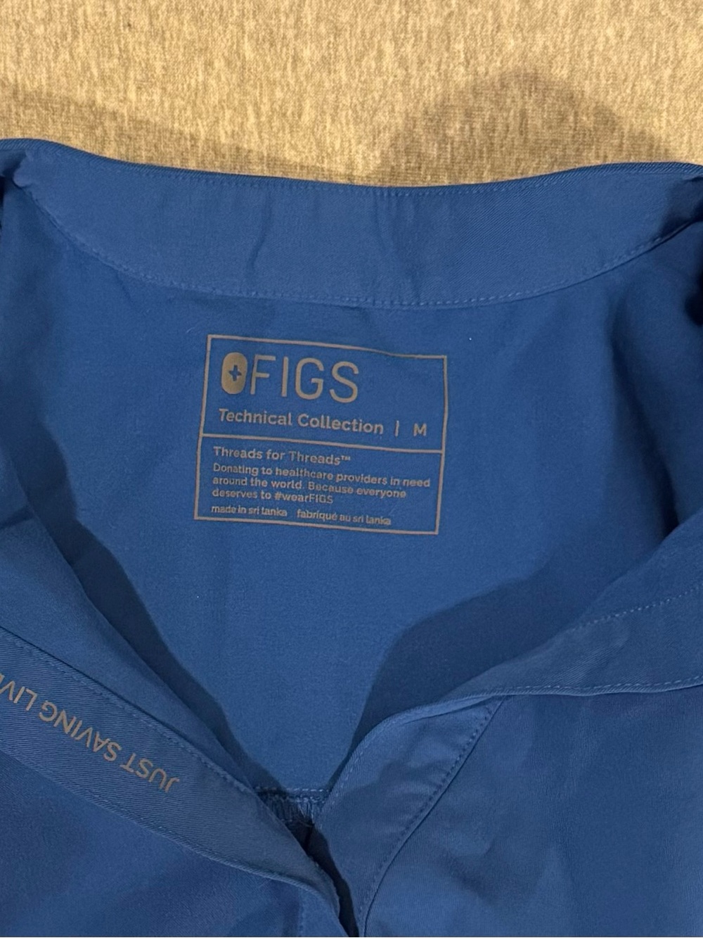 FIGS Oversized Rafaela Scrub Top Royal Blue